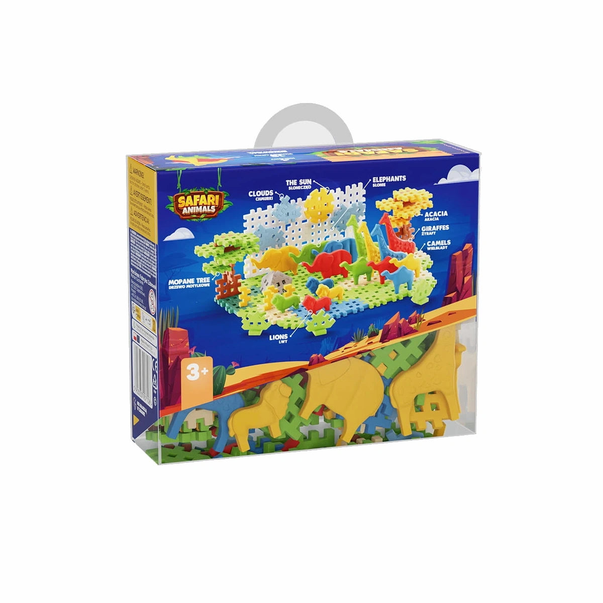 Klocki z figurkami Mini Waffle Animals Safari 100 el., od 3 lat