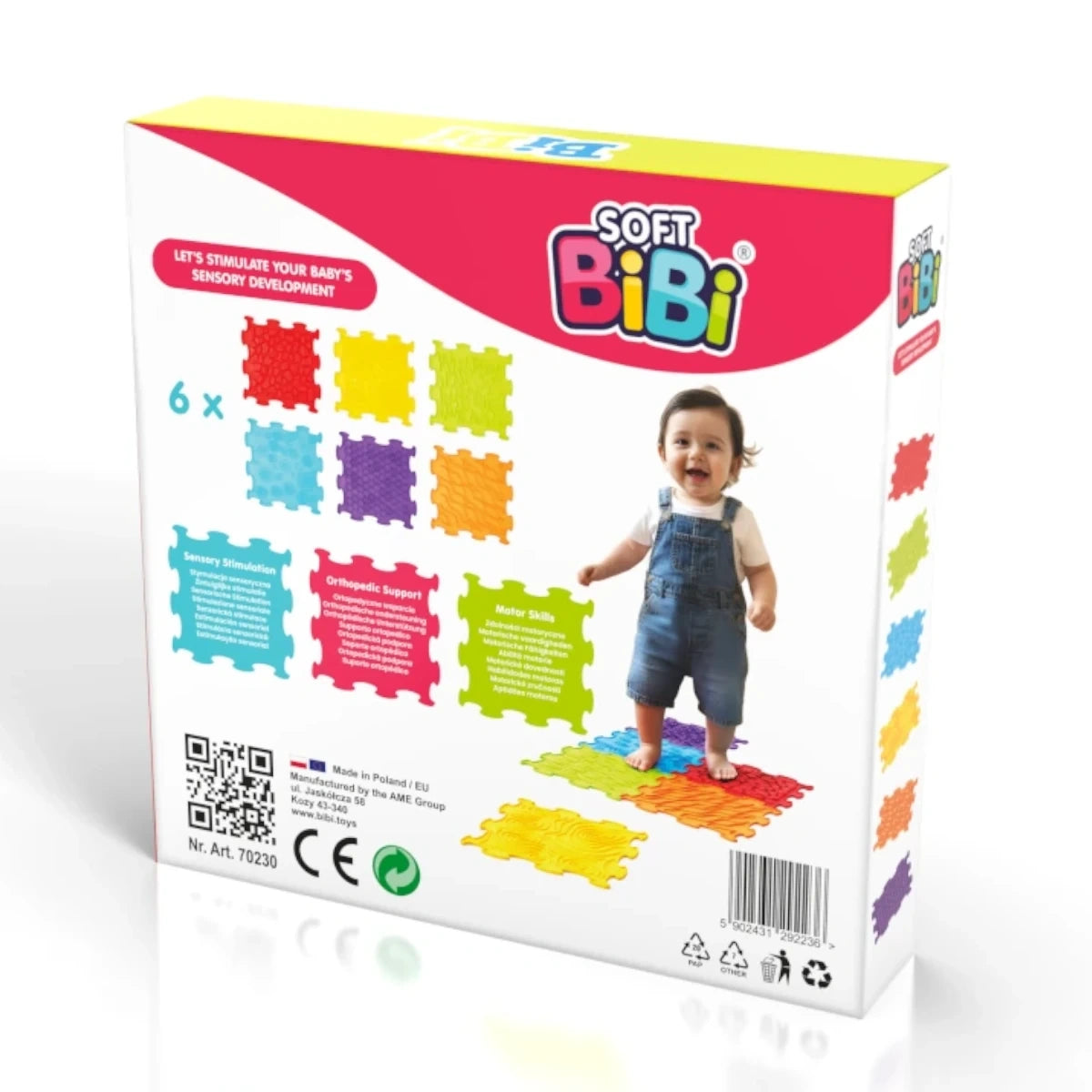 Maty sensoryczne Soft BiBi 6 el. BiBio od 6 miesięcy, od 6 mies.