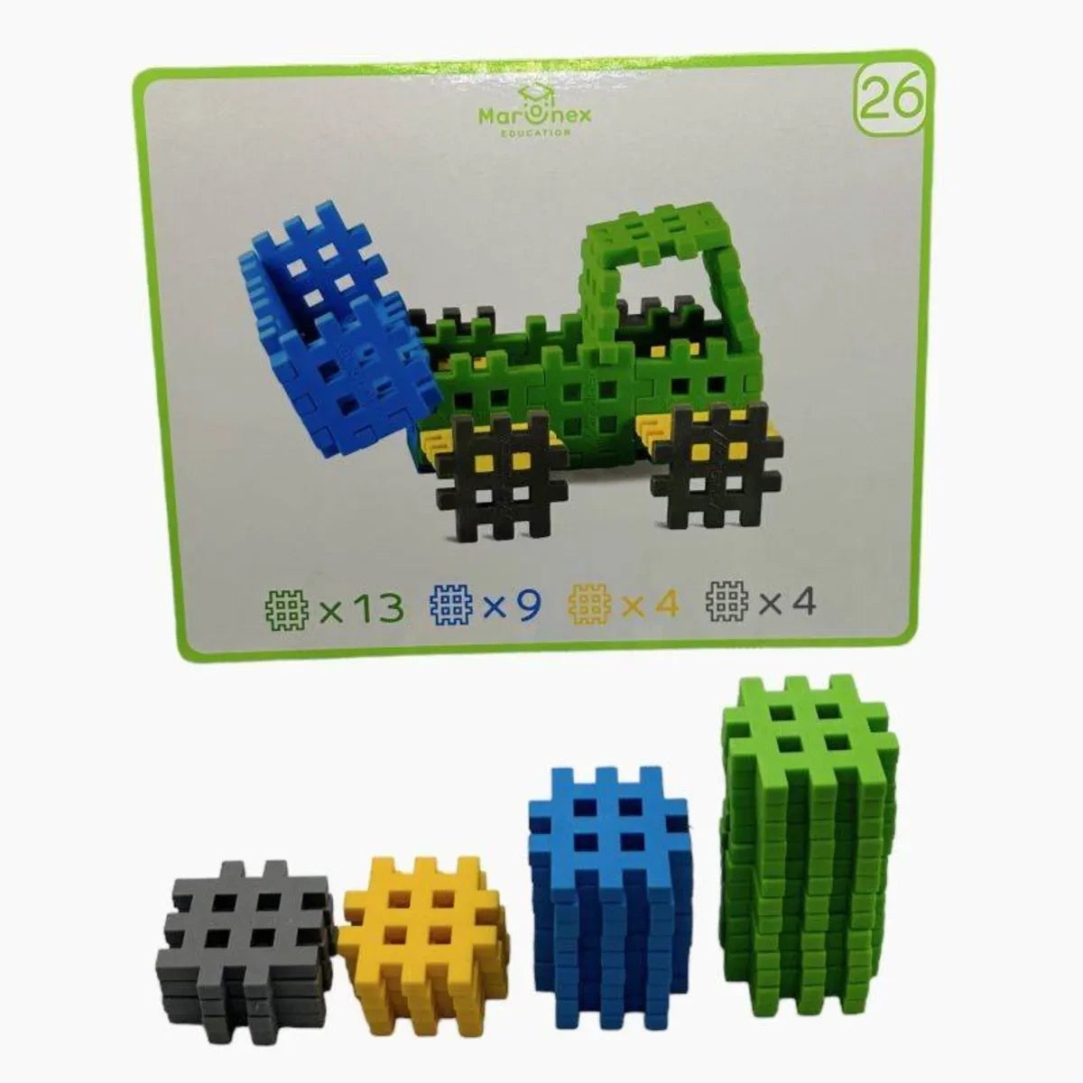 Klocki edukacyjne Mini Waffle EDU 500 el. dla 4-latka, od 4 lat