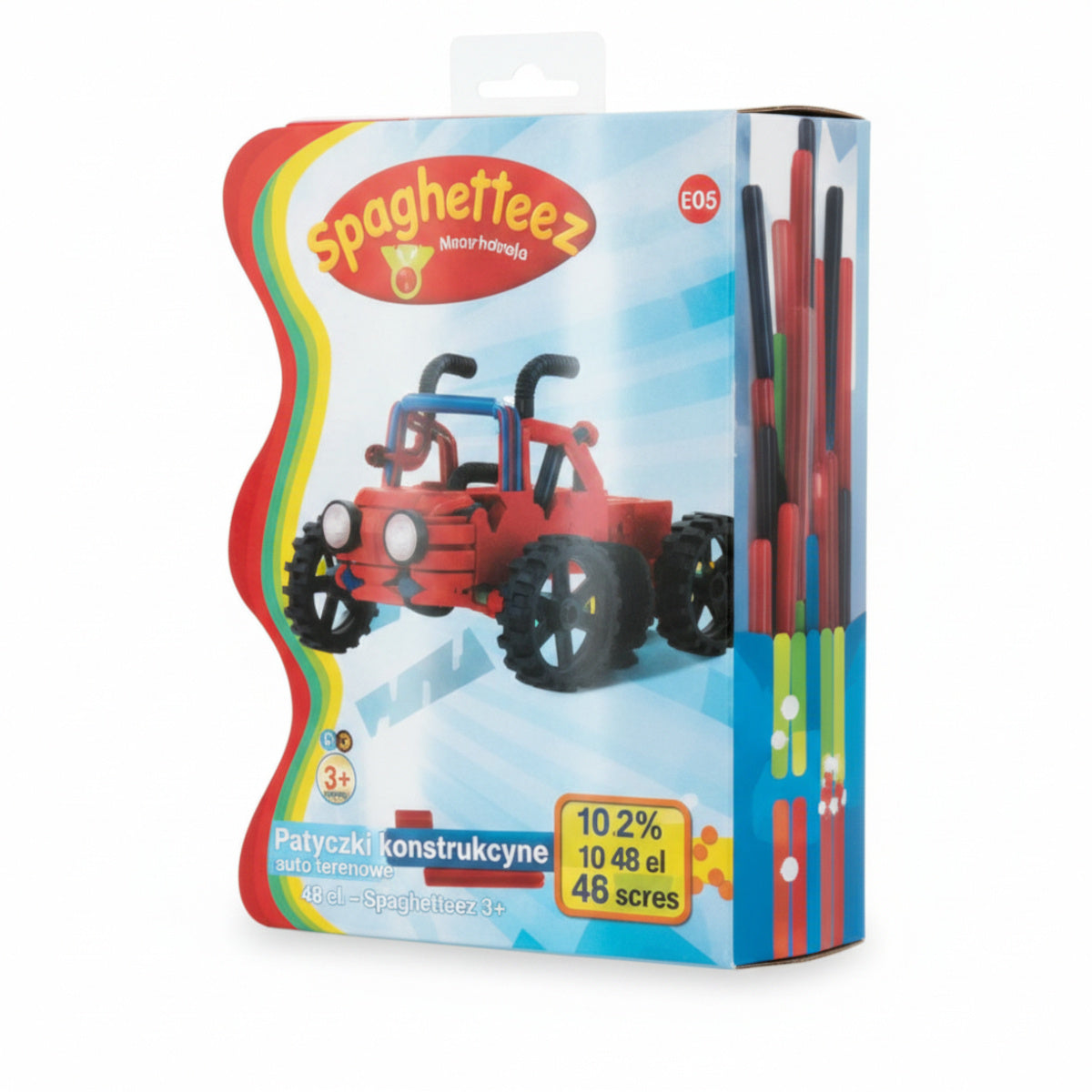 Patyczki konstrukcyjne Auto terenowe 48 el. 5x, od 5 lat