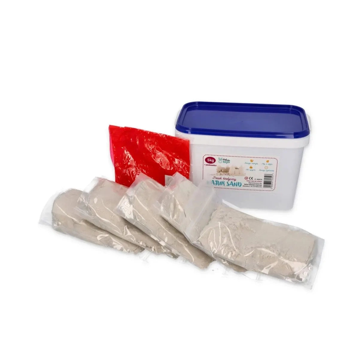 Piasek kinetyczny NaturSand 5 kg z piaskownicą, od 3 lat