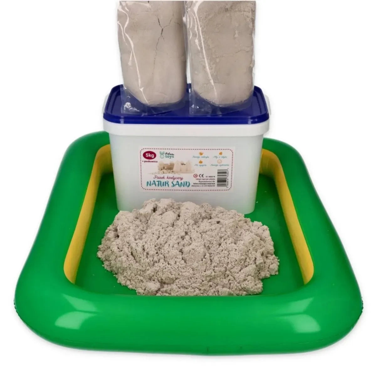 Piasek kinetyczny NaturSand 5 kg z piaskownicą, od 3 lat