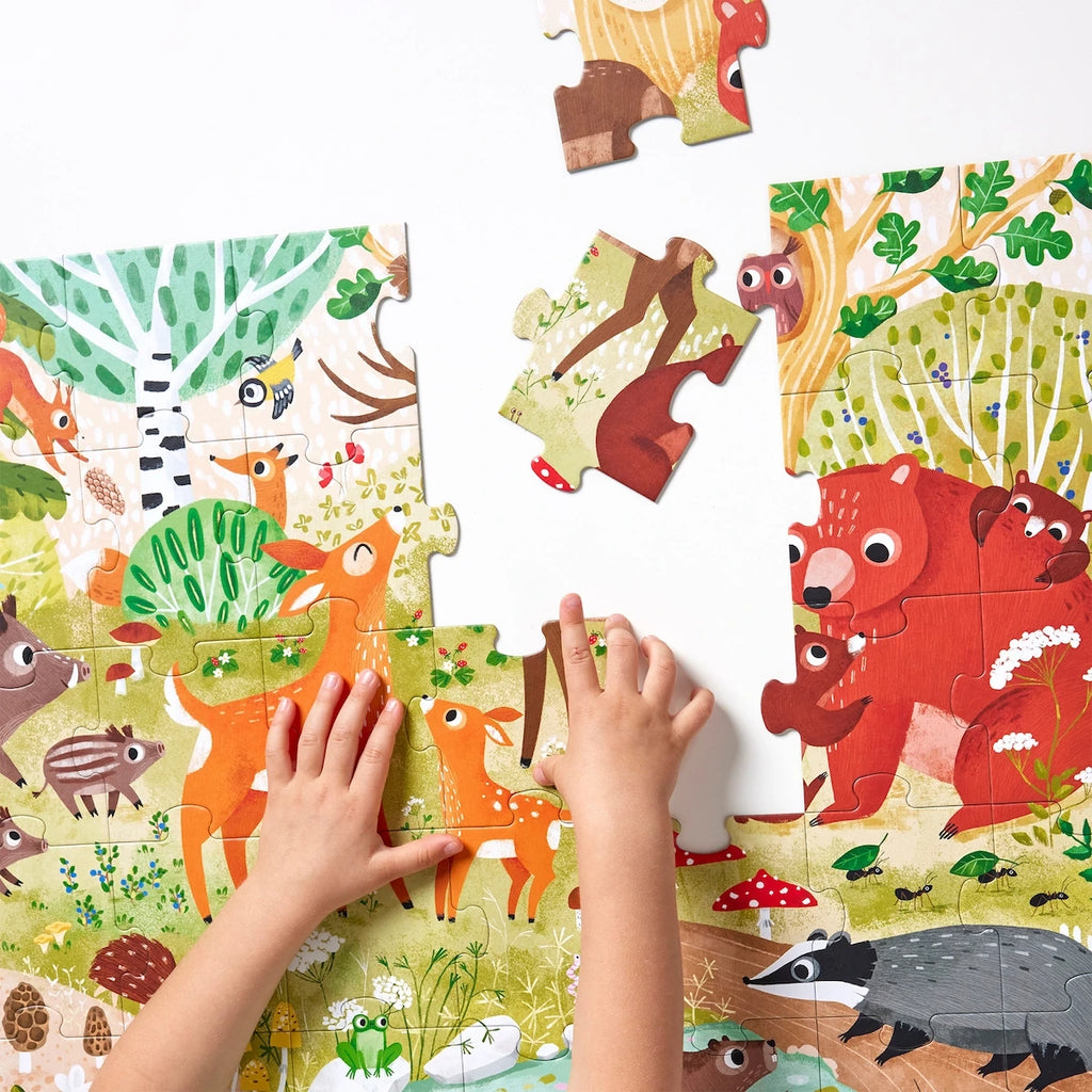 Puzzle Las Leśne zwierzęta 40 el., od 3 lat