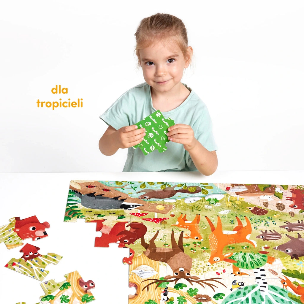 Puzzle Las Leśne zwierzęta 40 el., od 3 lat