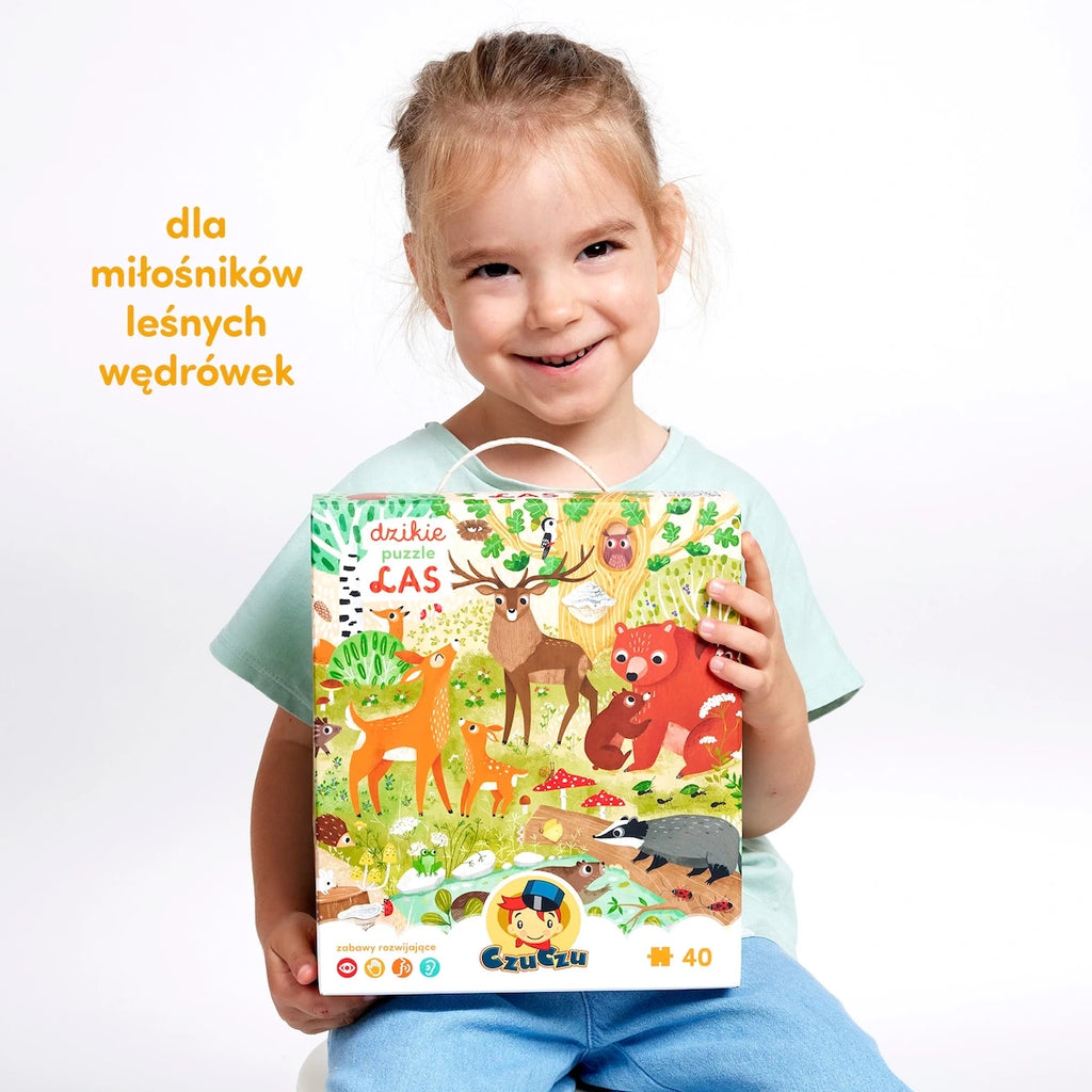 Puzzle Las Leśne zwierzęta 40 el., od 3 lat