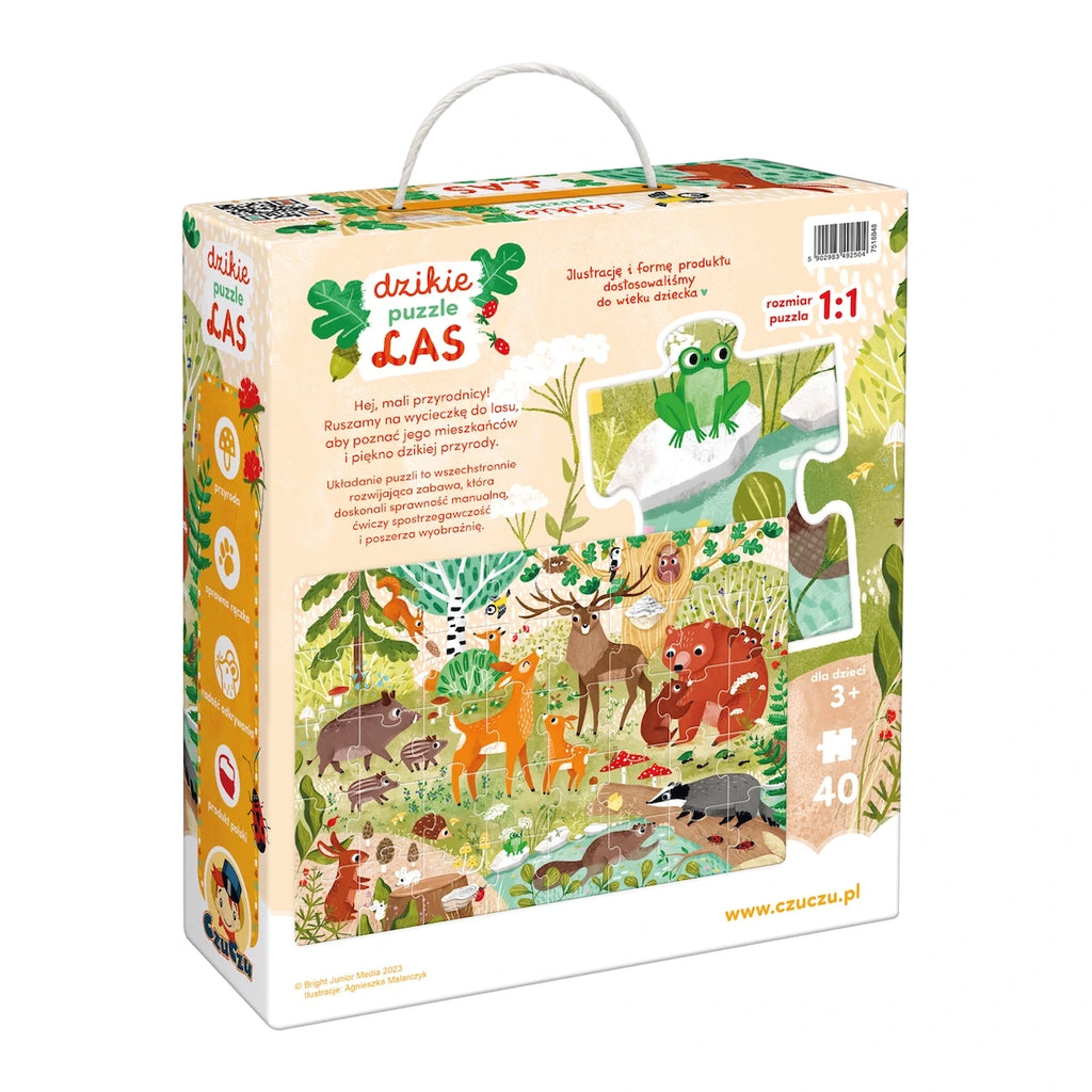 Puzzle Las Leśne zwierzęta 40 el., od 3 lat