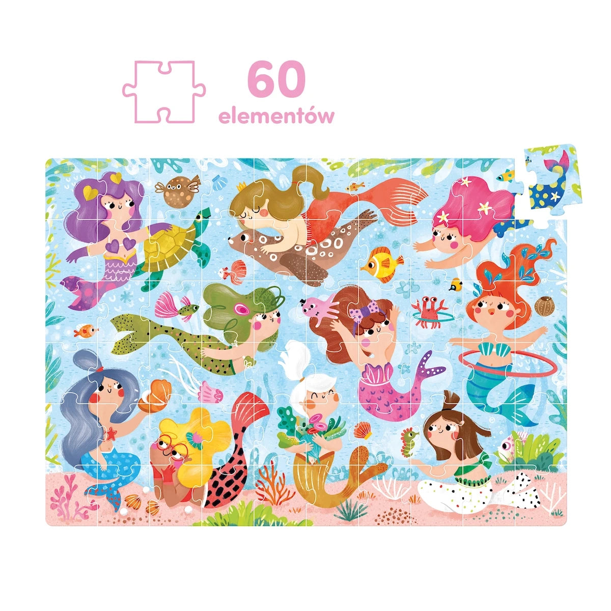 Puzzle magiczne Syrenki zmieniające kolory, od 4 lat
