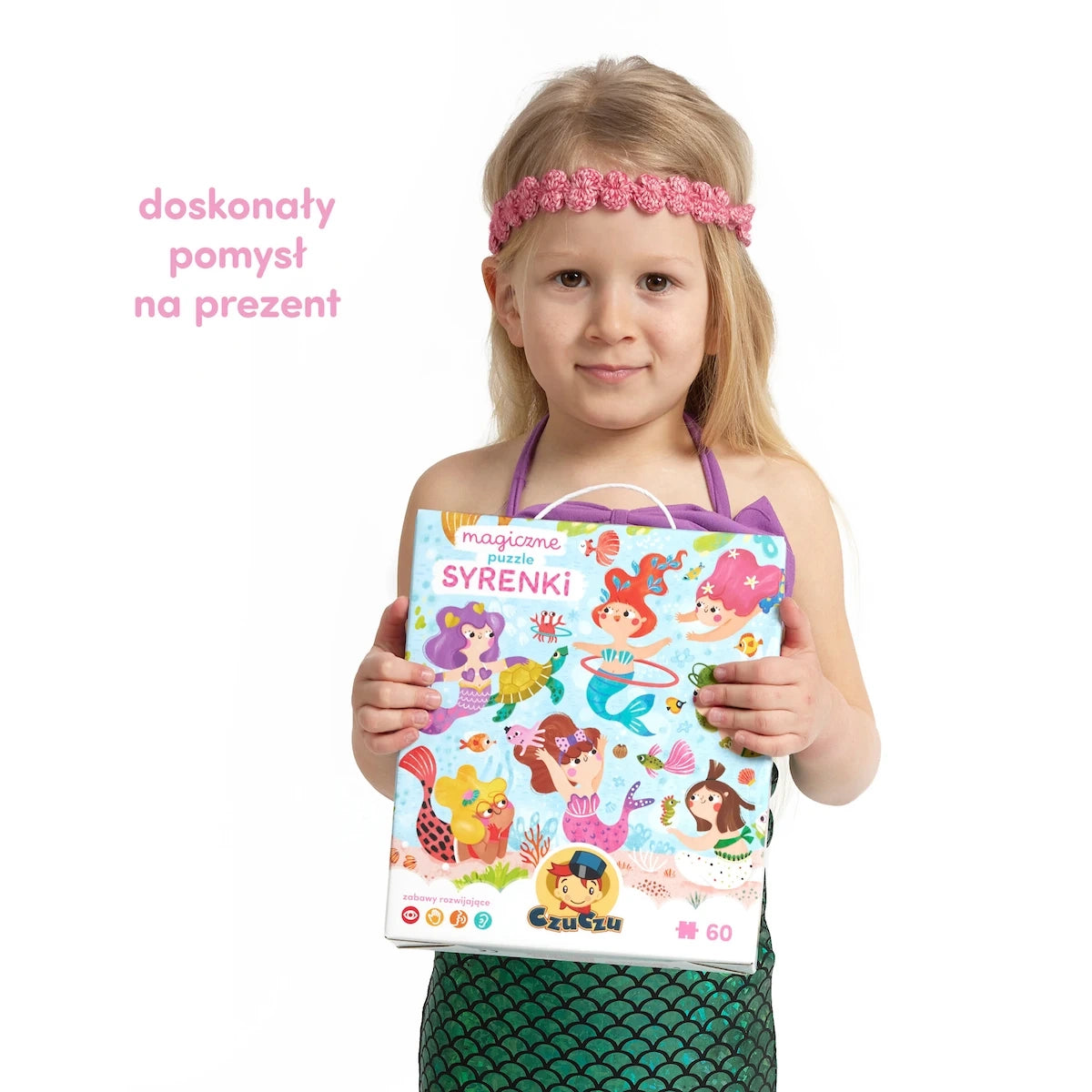 Puzzle magiczne Syrenki zmieniające kolory, od 4 lat