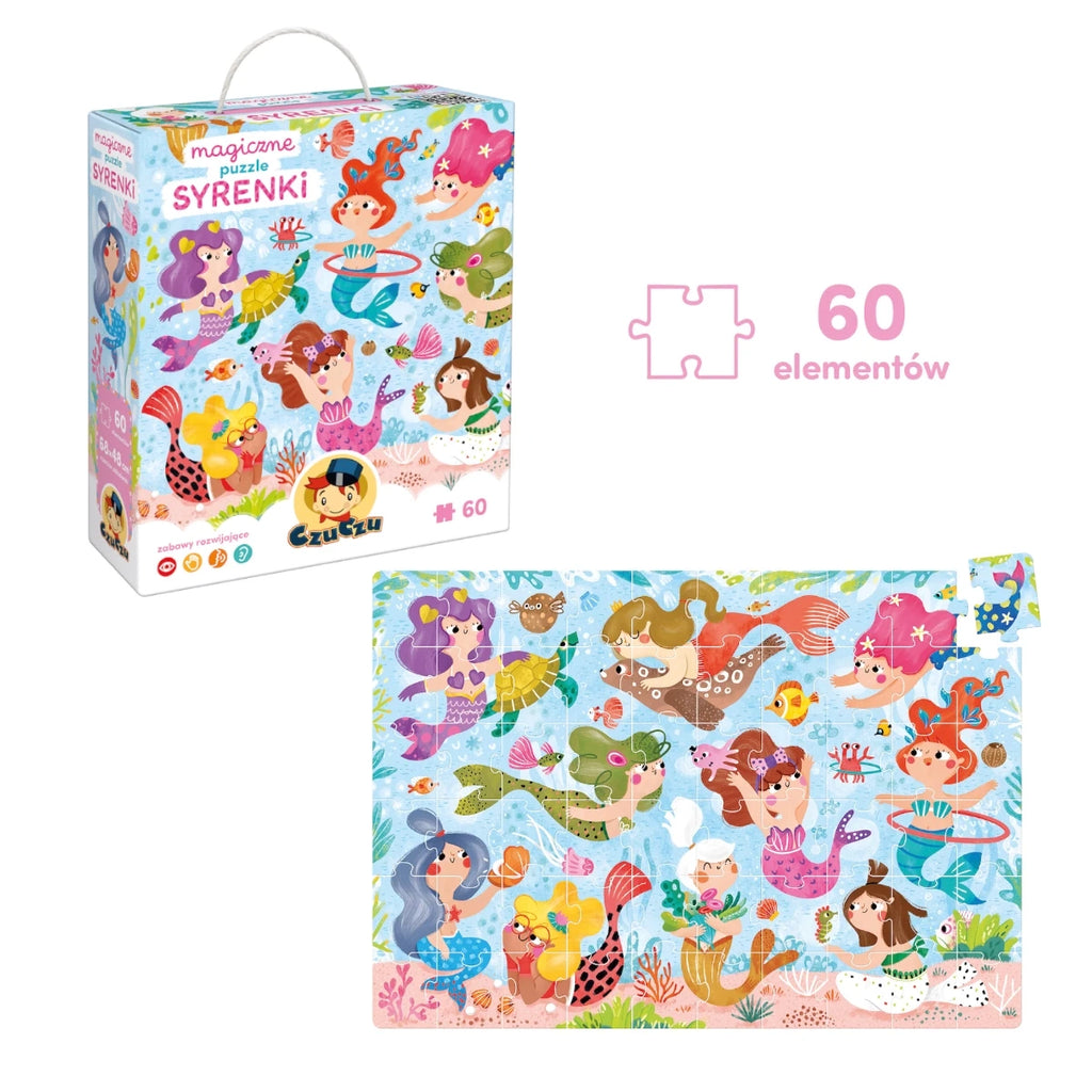 Puzzle magiczne Syrenki zmieniające kolory, od 4 lat