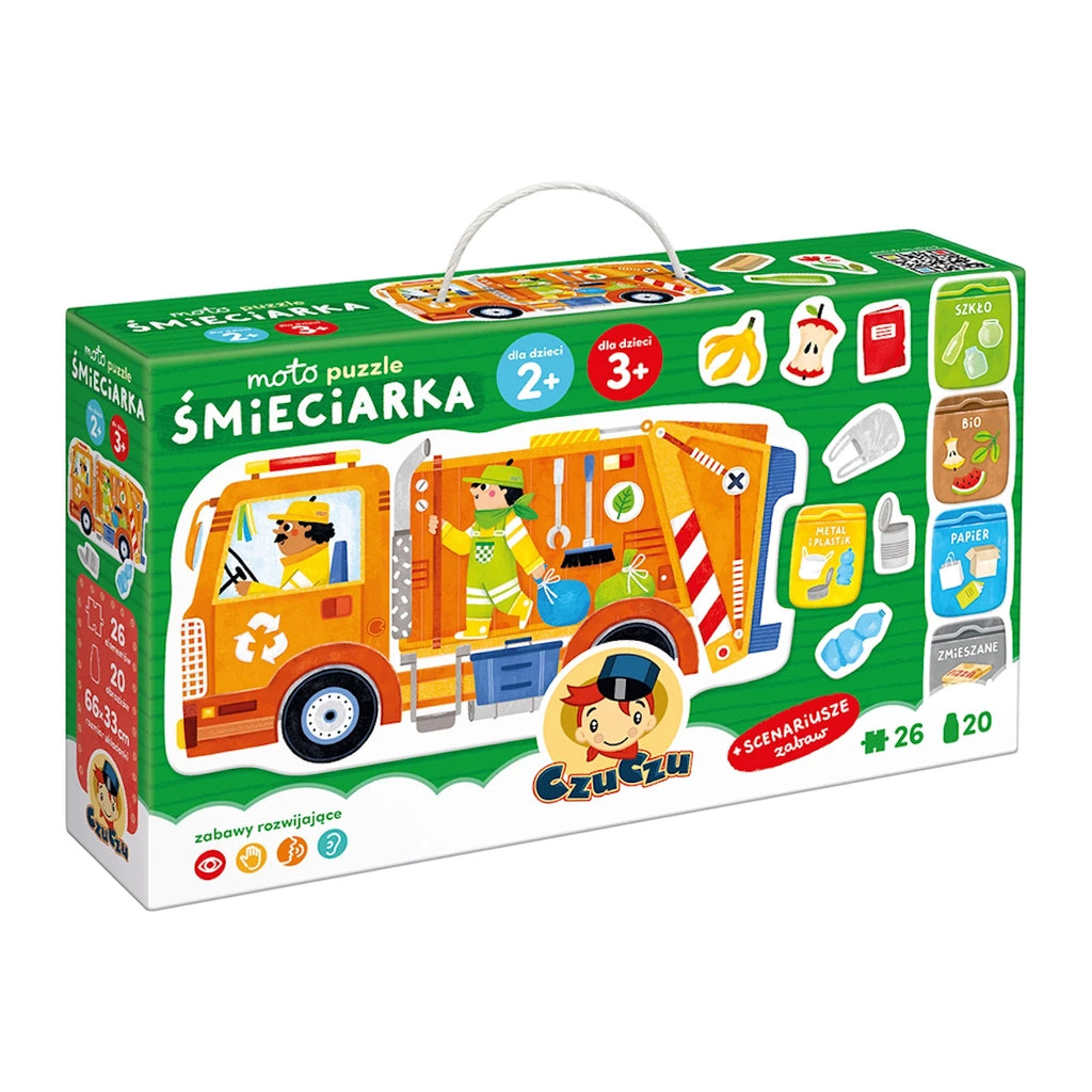 Układanka edukacyjna Puzzle Śmieciarka 26 el., od 2 lat