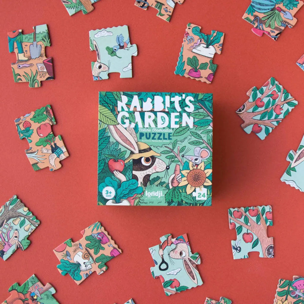 Puzzle dla dzieci 3 lat Ogród Króliczków 24 el., od 3 lat