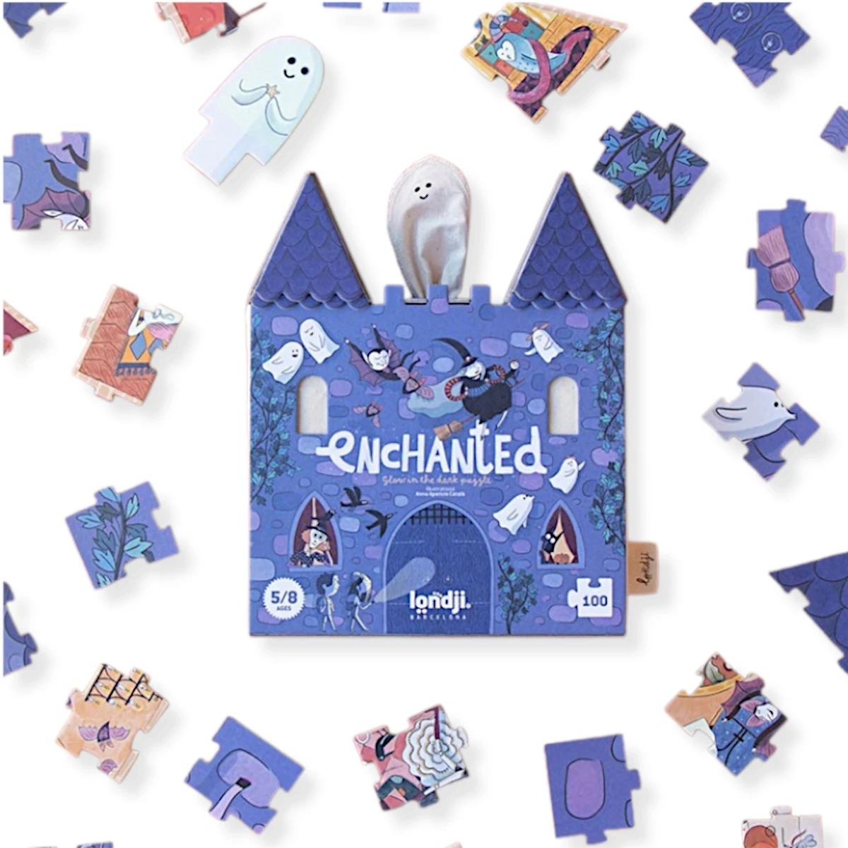 Puzzle dwustronne Enchanted świecące, od 5 lat