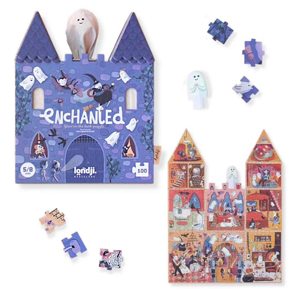 Puzzle dwustronne Enchanted świecące, od 5 lat