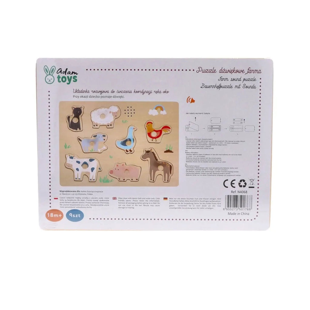 Puzzle dźwiękowe Farma, od 18 mies.