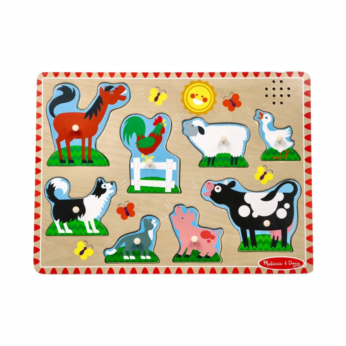Puzzle dźwiękowe zwierzęta z farmy 8 el., od 2 lat