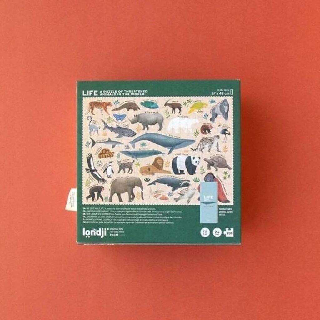 Puzzle edukacyjne Life zagrożone gatunki 200 el., od 7 lat