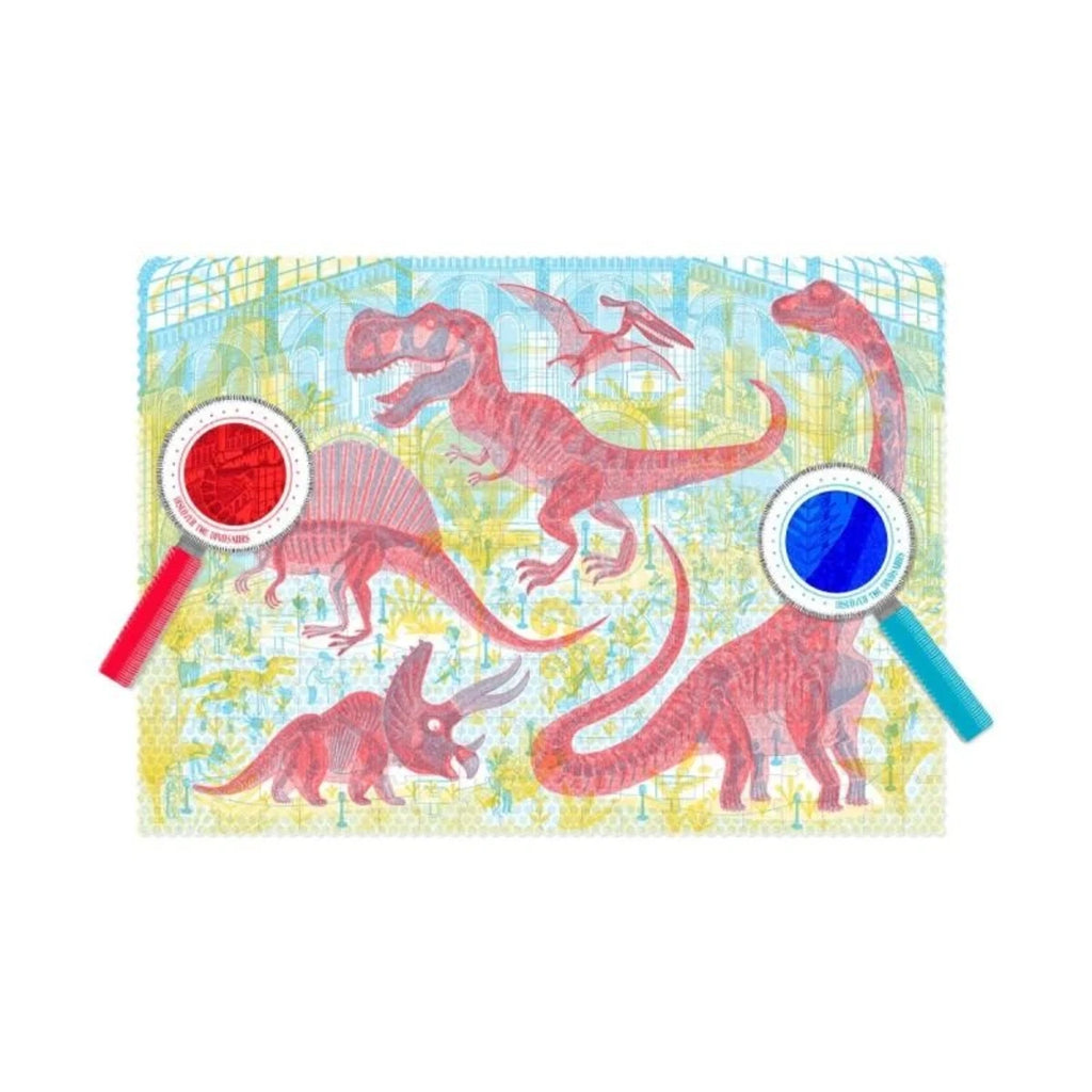 Puzzle edukacyjne Odkryj Dinozaury 200 el. z lupami, od 8 lat