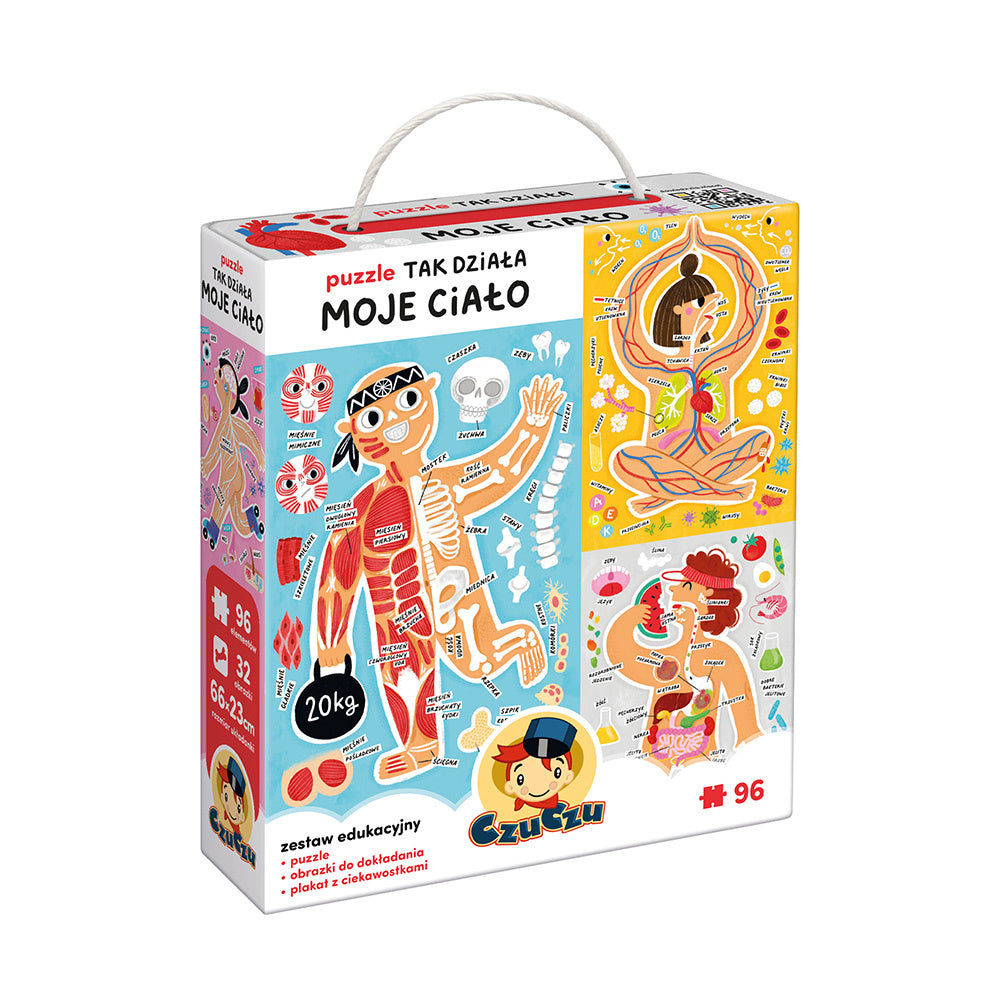 Puzzle edukacyjne Tak działa Moje ciało 96 el., od 5 lat