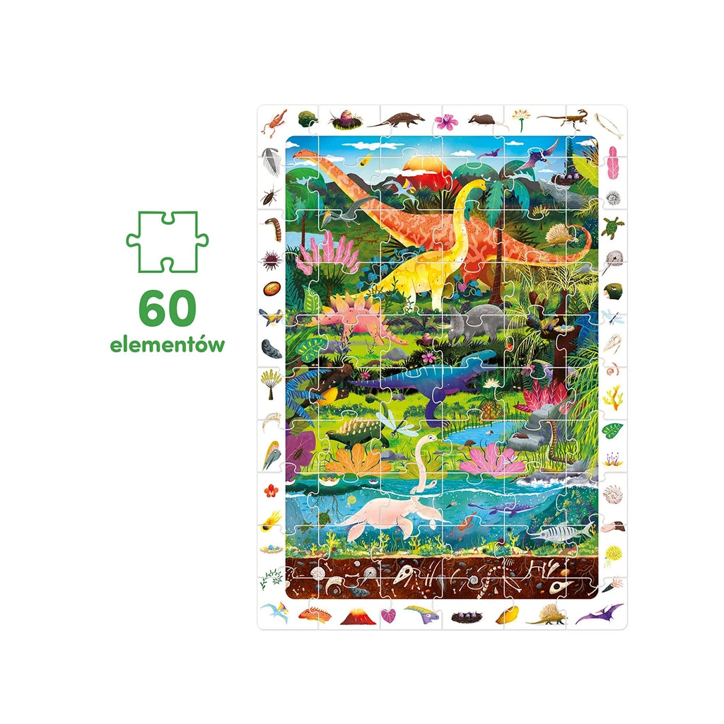 Puzzle obserwacyjne Dinozaury 100 el., od 4 lat