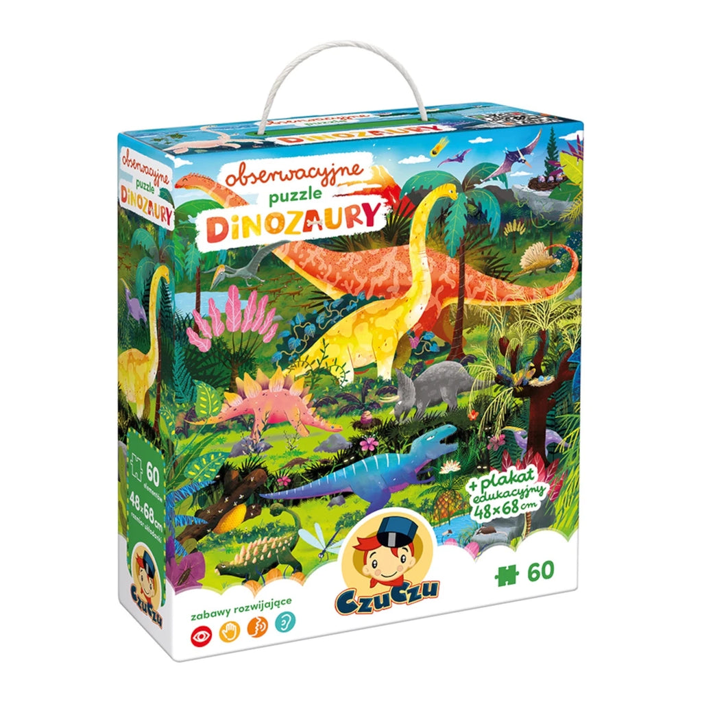 Puzzle obserwacyjne Dinozaury 100 el., od 4 lat