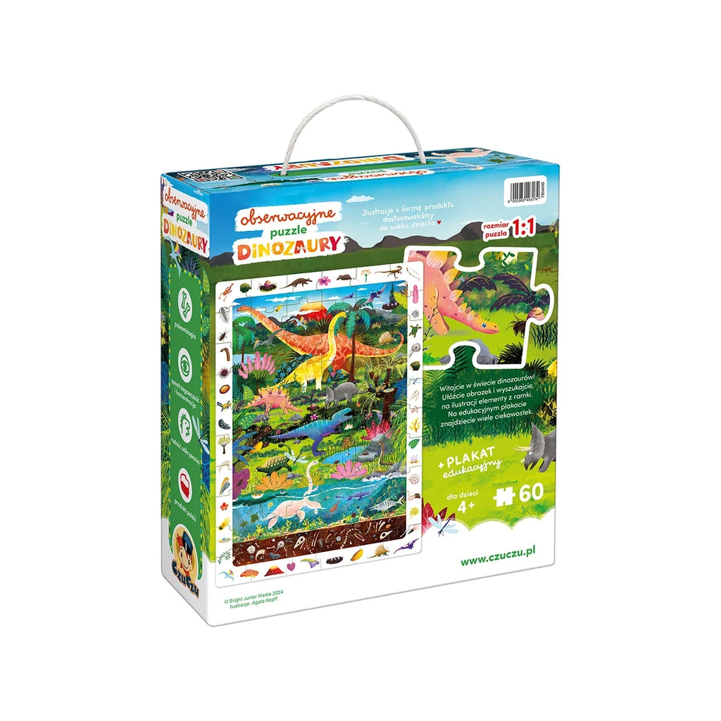 Puzzle obserwacyjne Dinozaury 100 el., od 4 lat