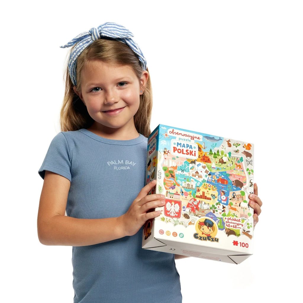 Puzzle obserwacyjne Mapa Polski edukacyjne, od 4 lat