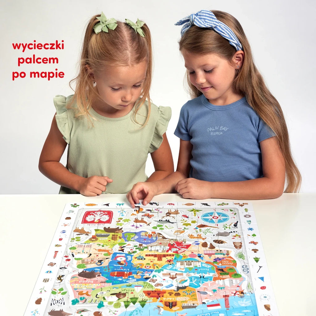 Puzzle obserwacyjne Mapa Polski edukacyjne, od 4 lat