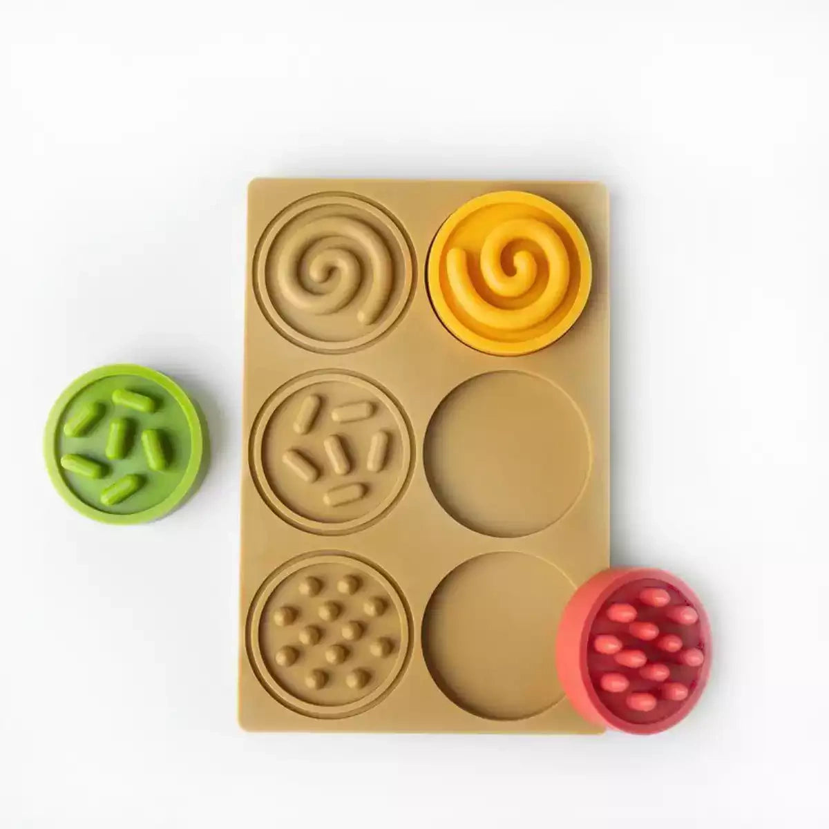 Puzzle sensoryczne kółeczka dla niemowląt, od 6 mies.
