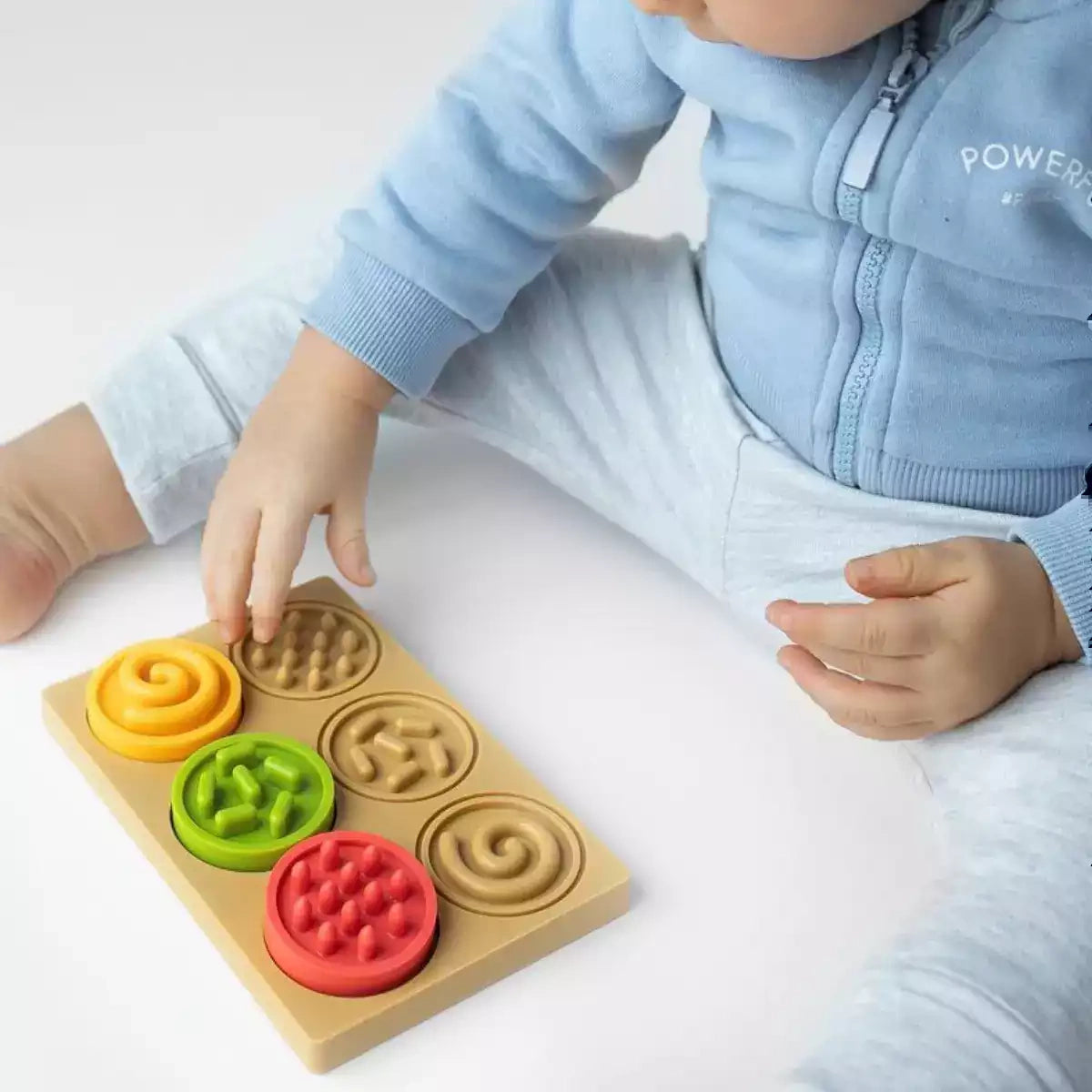 Puzzle sensoryczne kółeczka dla niemowląt, od 6 mies.