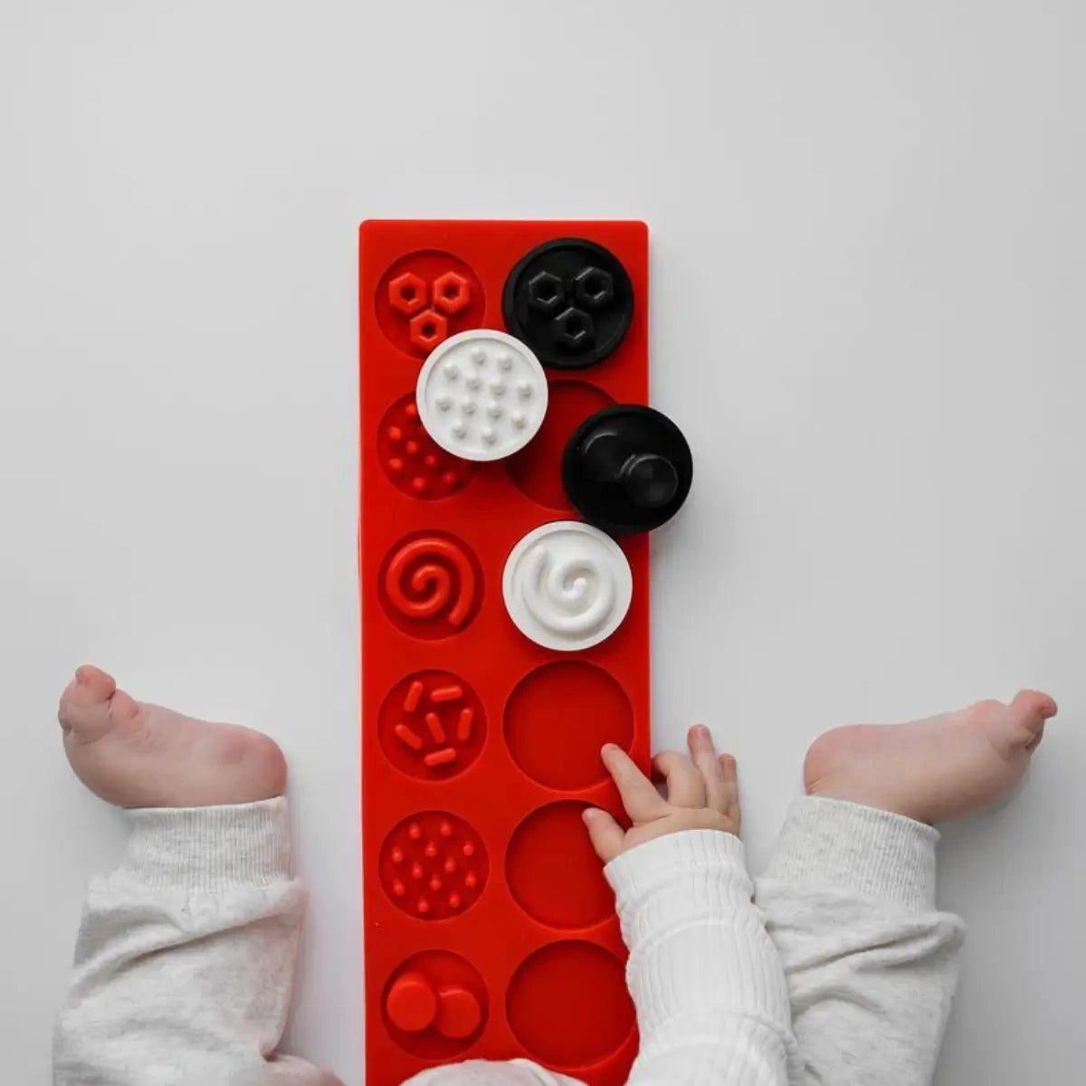 Puzzle sensoryczne kontrastowe kółeczka XL, od 6 mies.
