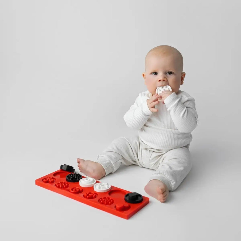 Puzzle sensoryczne kontrastowe kółeczka XL, od 6 mies.