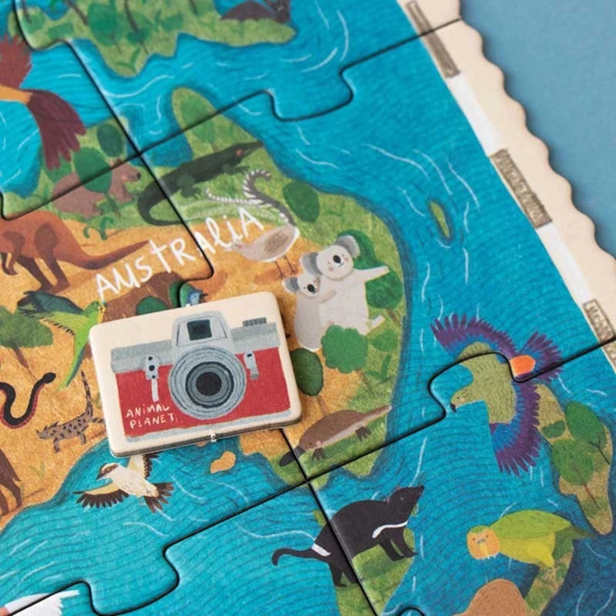 Puzzle tekturowe Animal Planet 70 el. z grą Londji, od 5 lat