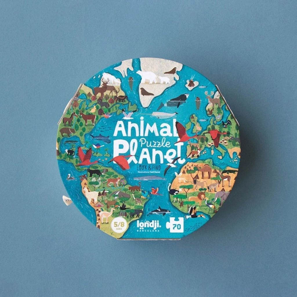 Puzzle tekturowe Animal Planet 70 el. z grą Londji, od 5 lat