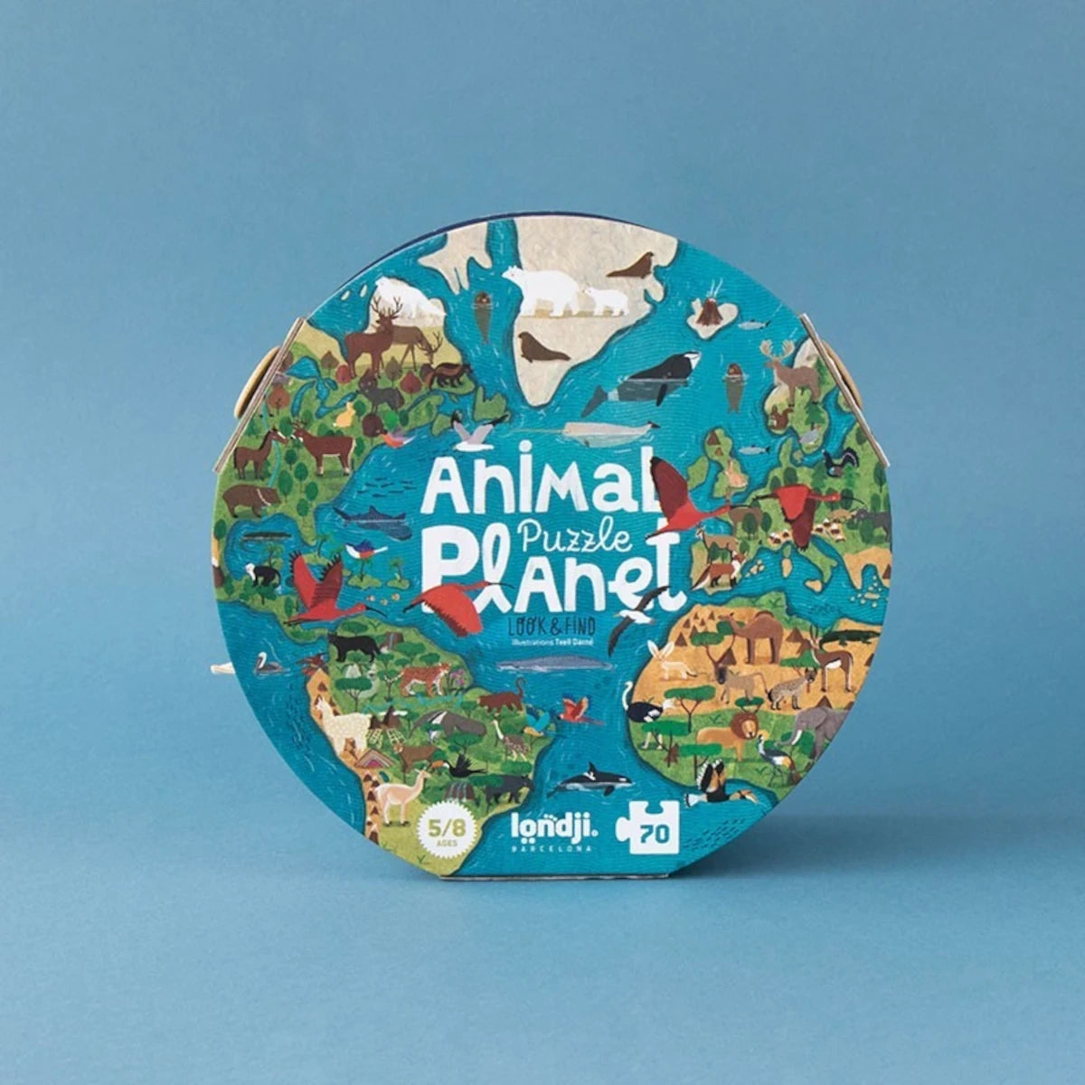 Puzzle tekturowe Animal Planet 70 el. z grą Londji, od 5 lat