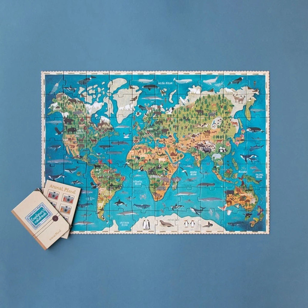 Puzzle tekturowe Animal Planet 70 el. z grą Londji, od 5 lat