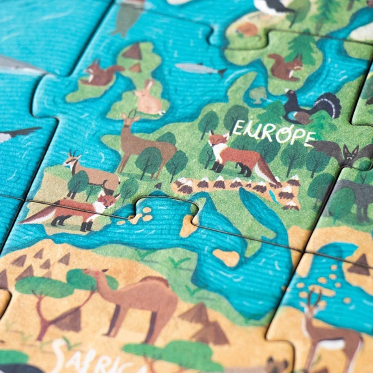 Puzzle tekturowe Animal Planet 70 el. z grą Londji, od 5 lat