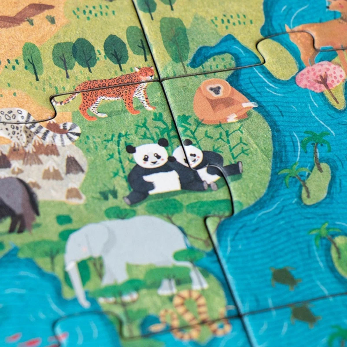 Puzzle tekturowe Animal Planet 70 el. z grą Londji, od 5 lat