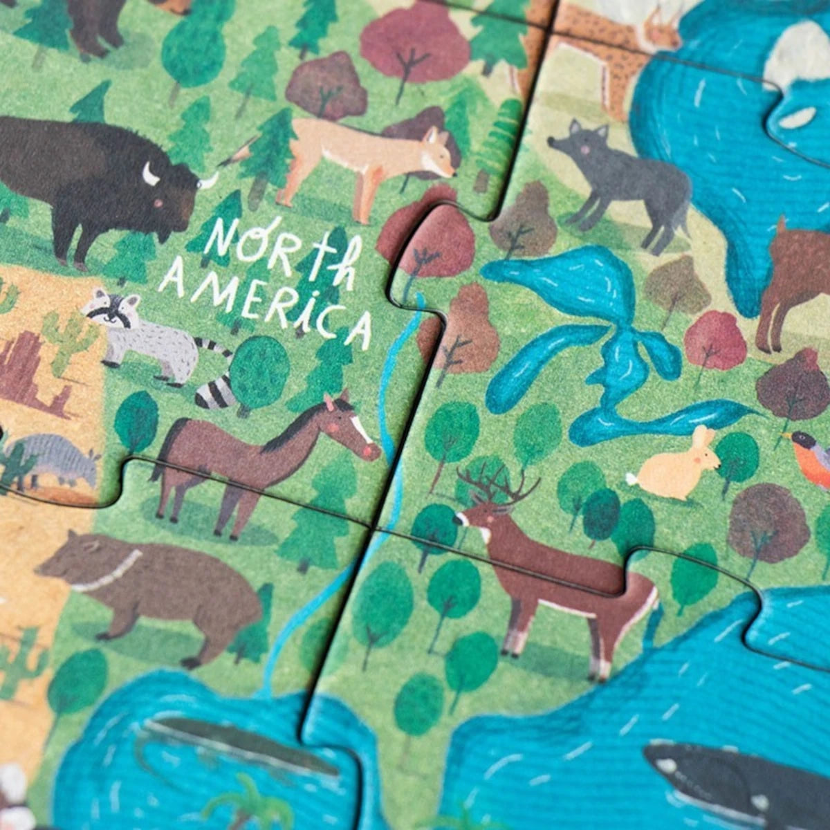 Puzzle tekturowe Animal Planet 70 el. z grą Londji, od 5 lat