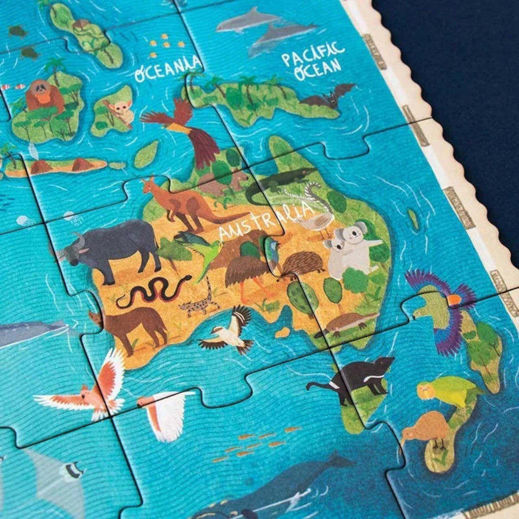 Puzzle tekturowe Animal Planet 70 el. z grą Londji, od 5 lat