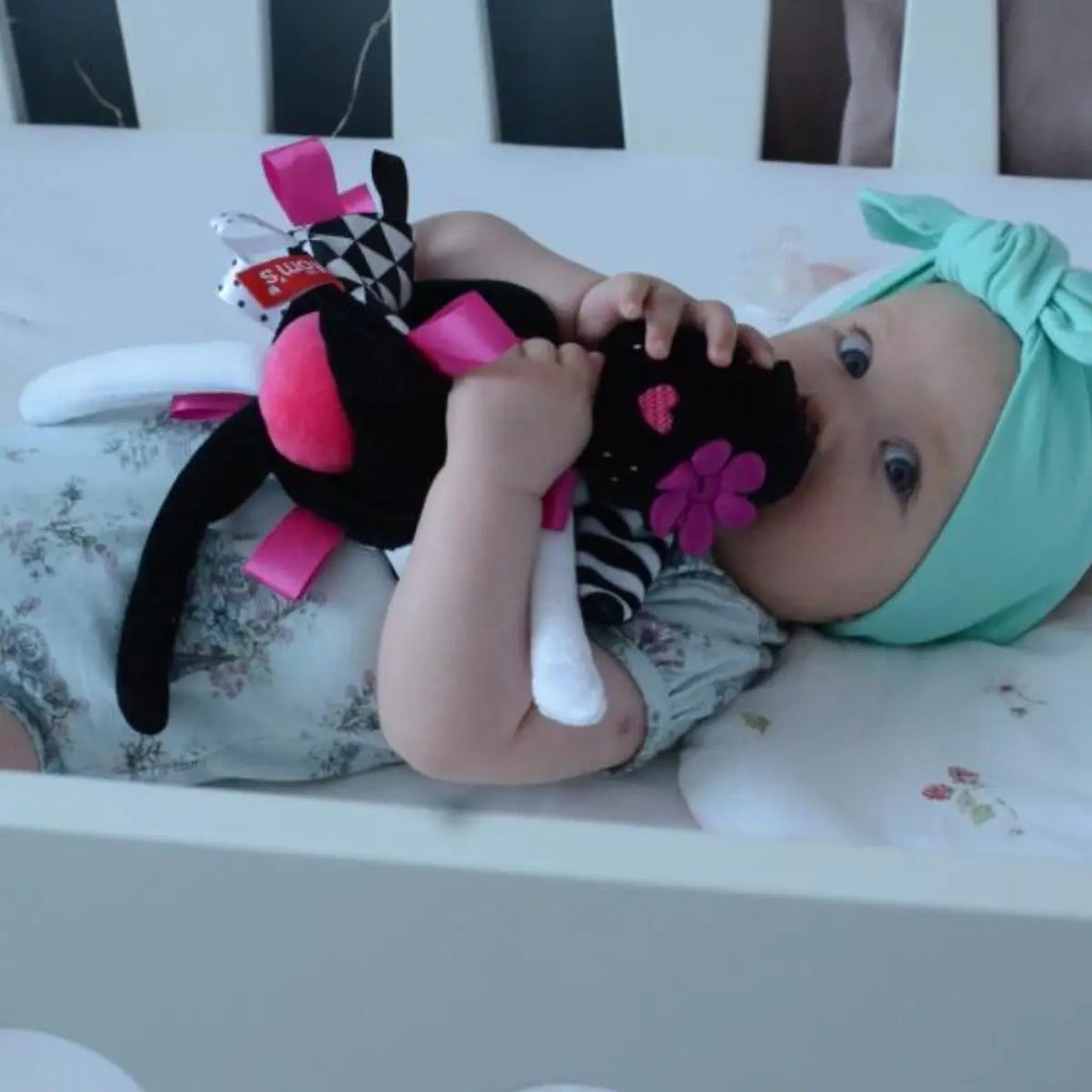 Sensoryczna przytulanka Pani Króliczka 30 cm, od urodzenia