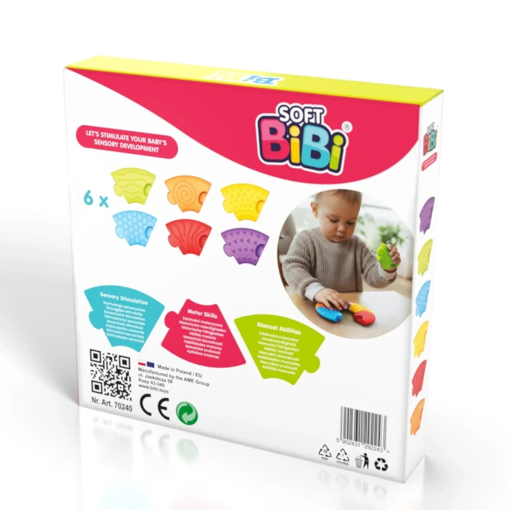 Układanka sensoryczna 6 el. od 6m Soft BiBi Puzzle Circle, od 6 mies.