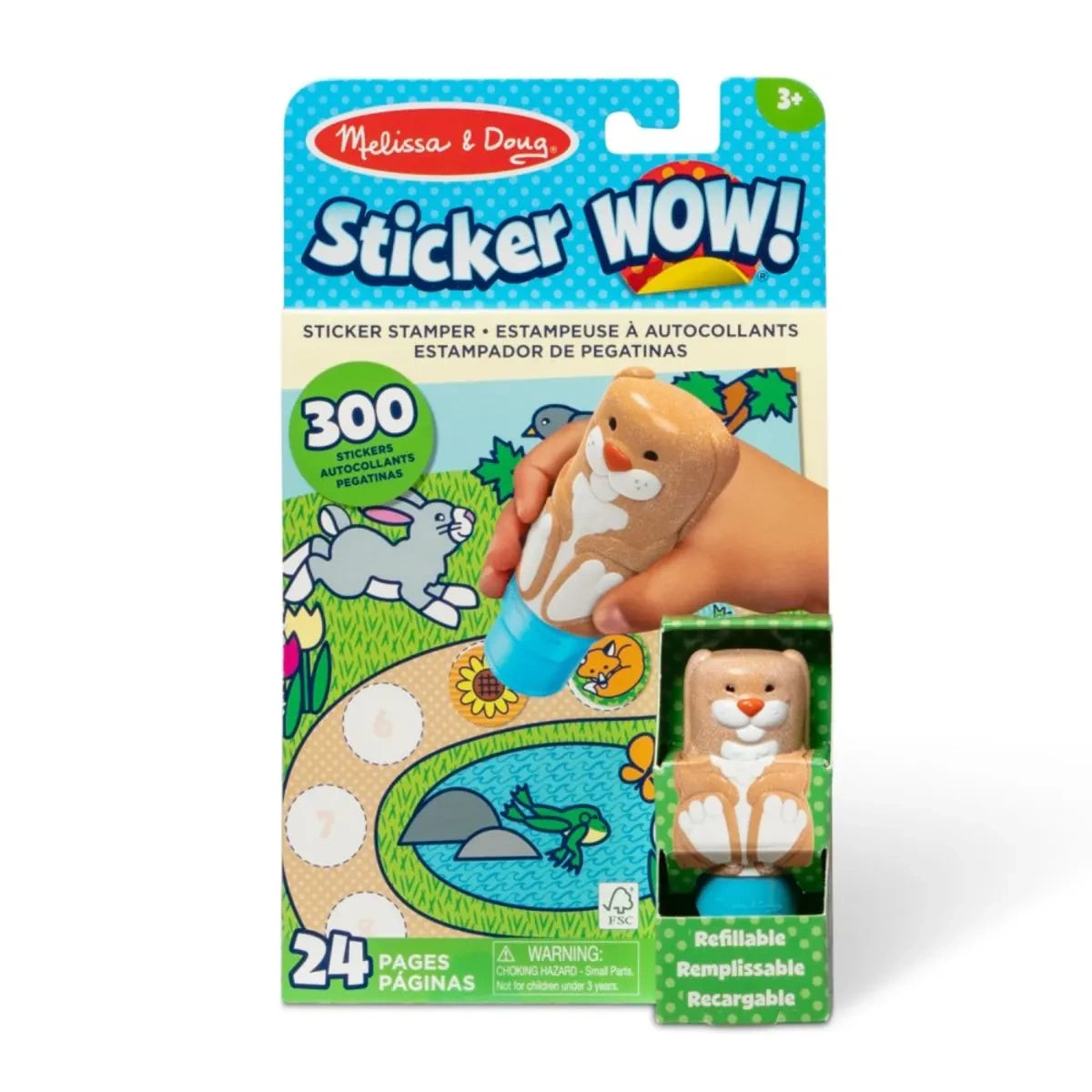 Stempelek z naklejkami Króliczek Sticker Wow!, od 3 lat