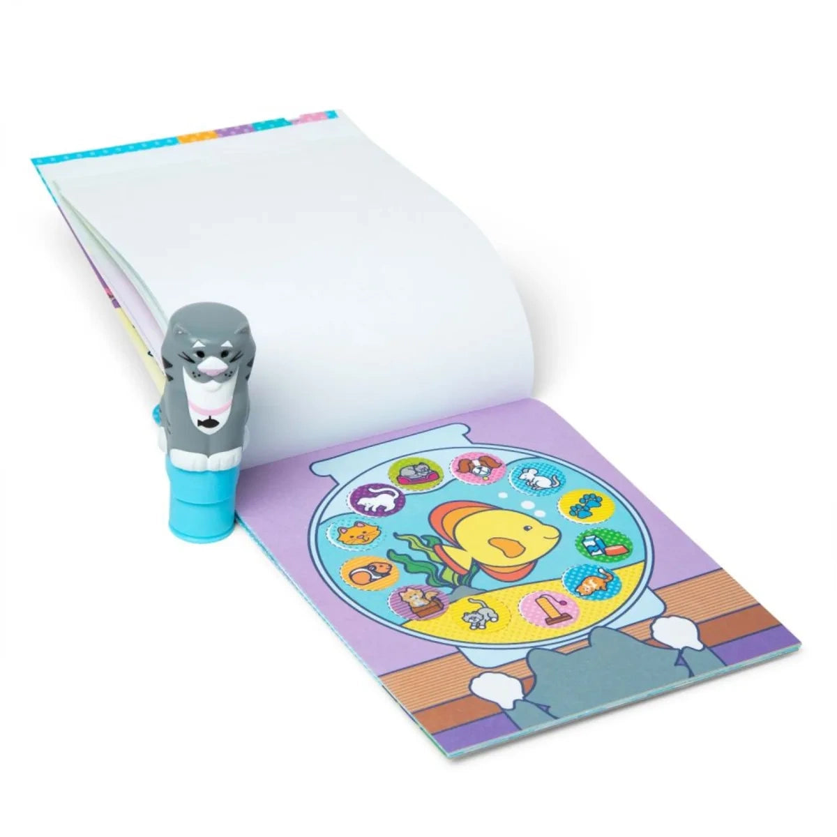 Sticker Wow – Książeczka i stempelek z naklejkami – Kot, od 3 lat