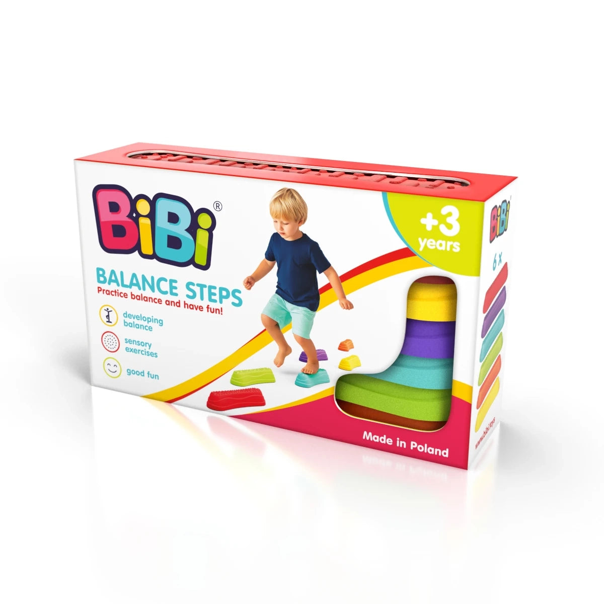 Stopnie sensoryczne Balance Steps 6 szt. Soft Bibi, od 3 lat
