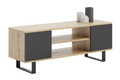 Szafka RTV Focus 135 cm – loft Dąb artisan czarny