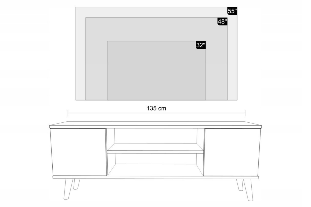 Szafka RTV Focus 135 cm Dąb artisan