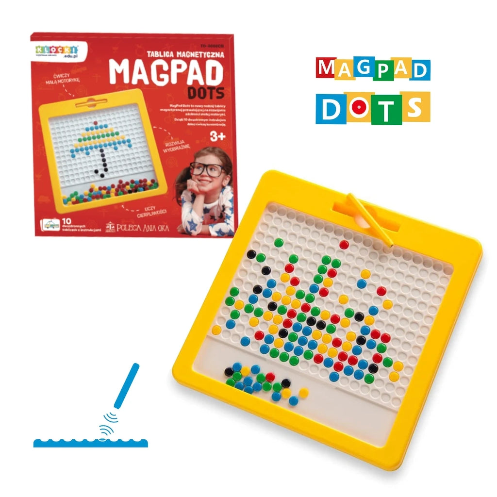 Tablica magnetyczna Dots Żółta, od 3 lat