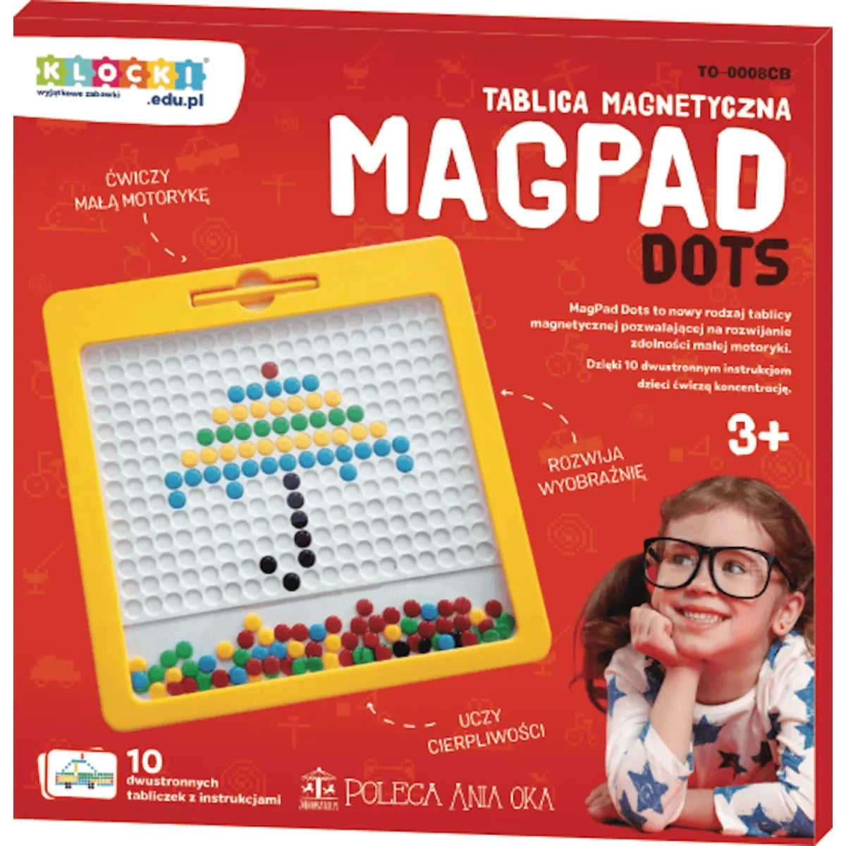 Tablica magnetyczna Dots Żółta, od 3 lat