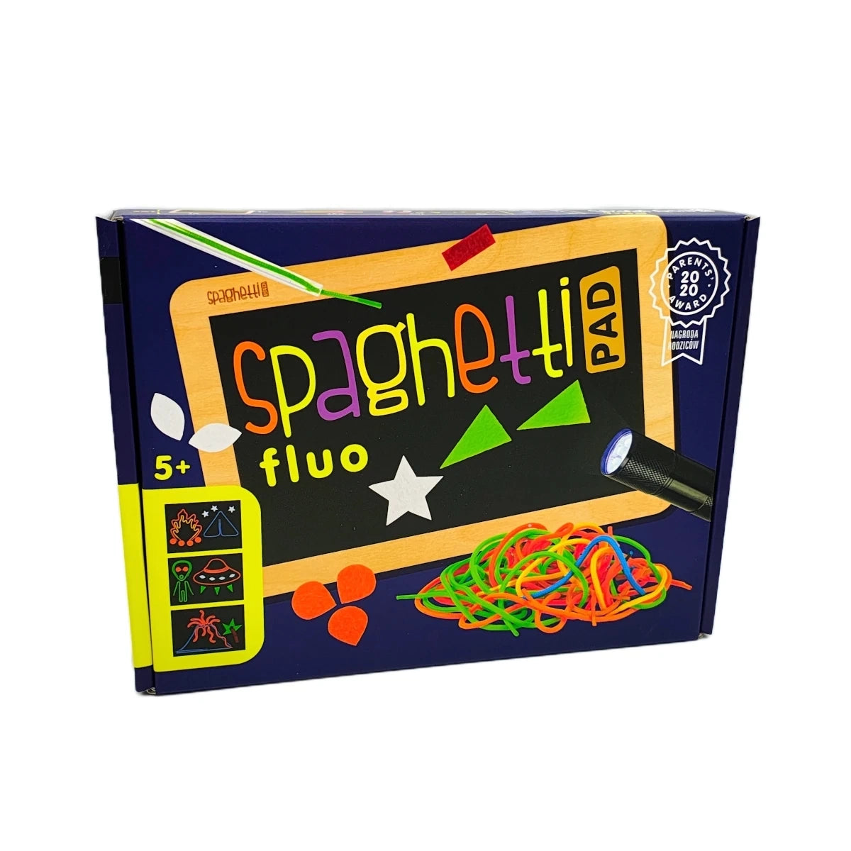 Tabliczka Spaghetti Fluo z latarką LED kreatywna, od 5 lat