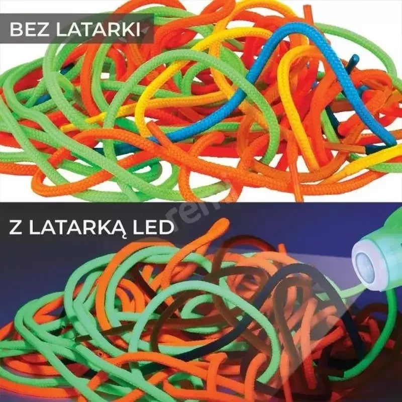 Tabliczka Spaghetti Fluo z latarką LED kreatywna, od 5 lat